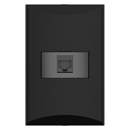 [E091015BK] TOMA SENCILLO DATOS RJ45 CAT.6 NEGRO PLATA 1015-BK