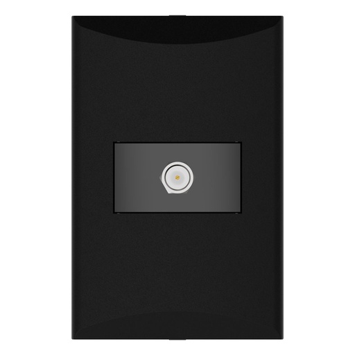 [E021007BK] TOMA TV TIPO F COAXIAL NEGRO PLATA 1007-BK