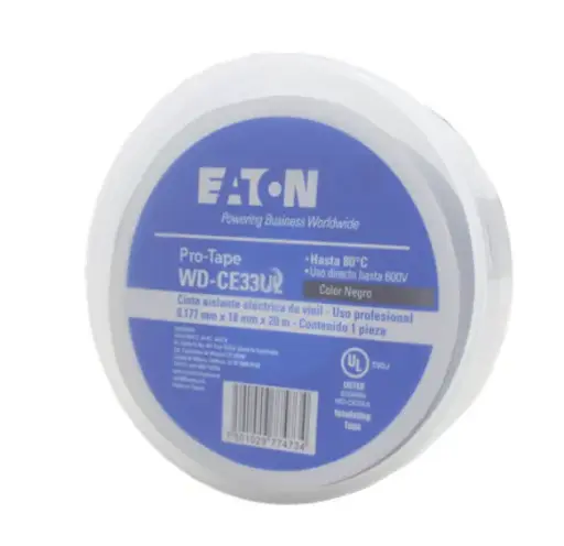 [450CE33] TAPE ELÉCTRICO PVC UL PRO TAPE, NEGRO, WD-CE33UL