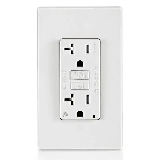 [LEVD2GF2-KW] TOMA DOBLE DECORA SMART WIFI GFCI 2DA GEN 2P3H 20A 125V BLANCO D2GF2-KW