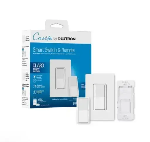 [LTRDVRF-PKG1S-W] KIT CASETA INALAMBRICO APAGADOR+PLACA+BOTONERA PADDLE LUTRON DVRF-PKG1